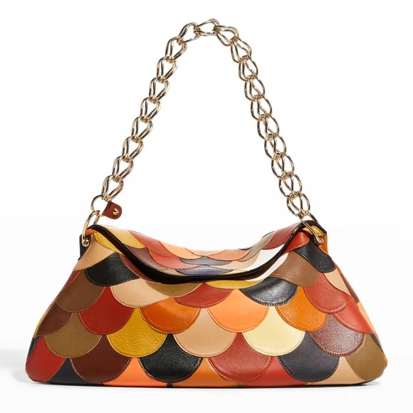 Chloe Handbags - NWT-authentic Chloe JUANA  medium scalloped patchwork bag with gold chain